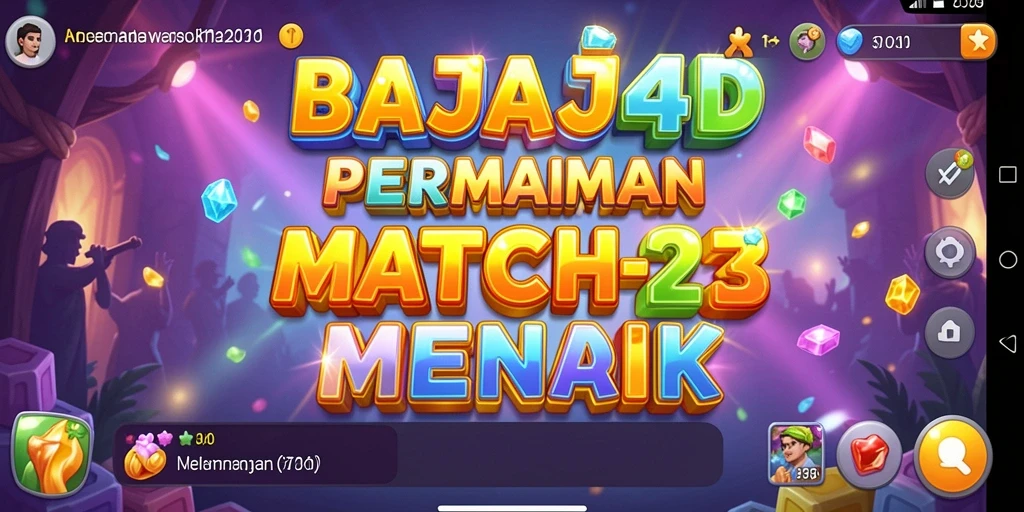 Tampilan menarik dari gameplay Match-3 di BAJAJ4D.