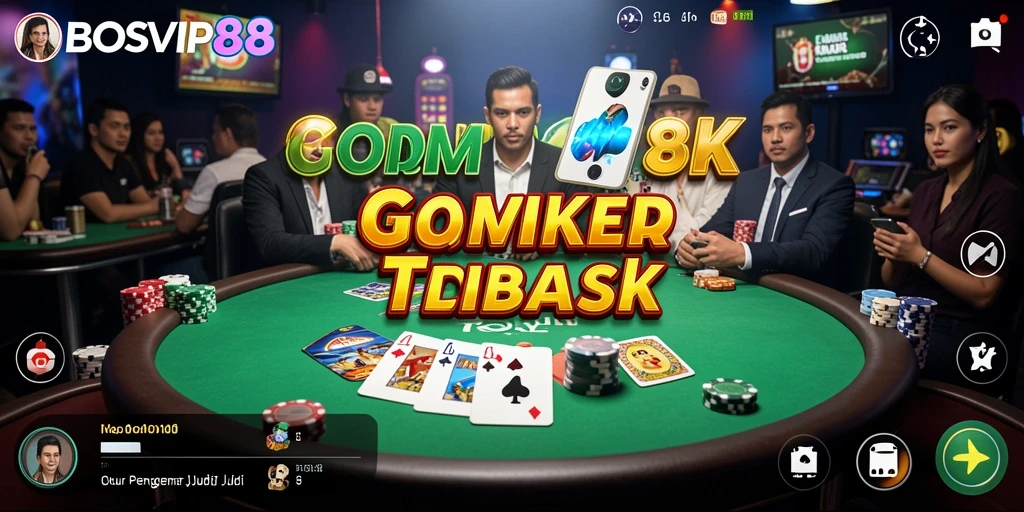 Screenshot menampilkan gameplay Poker yang menarik dan kompetitif.