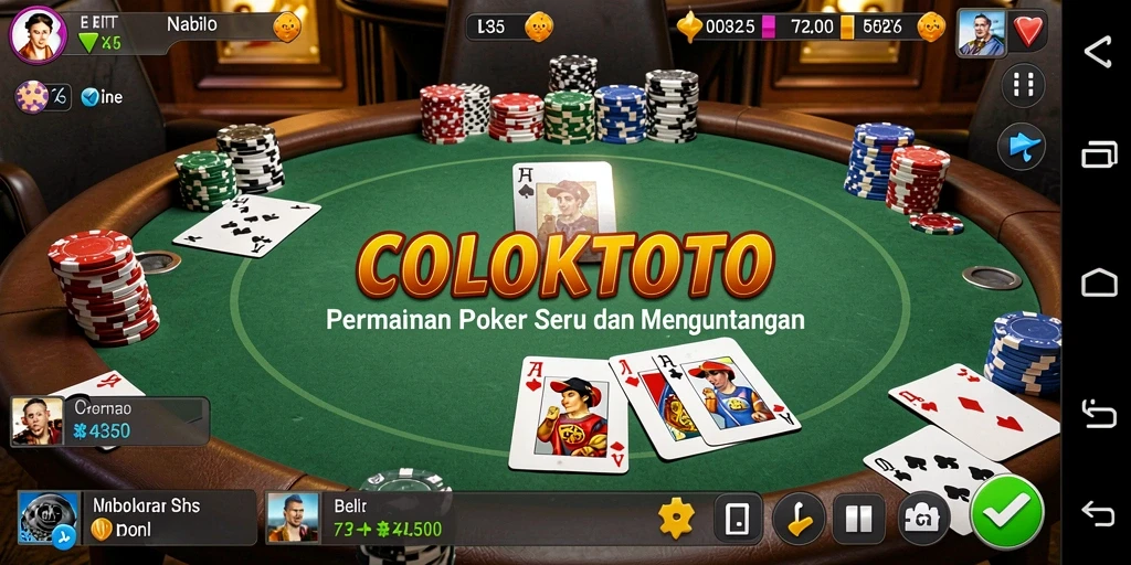 Tampilan gameplay seru di <strong>COLOKTOTO</strong> menunjukkan momen-momen Poker yang mendebarkan.