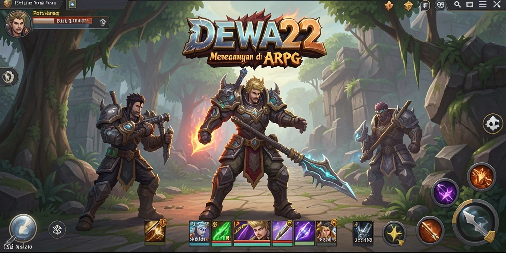 Tampilan gameplay menegangkan dalam DEWA22 dengan pertarungan yang epik.