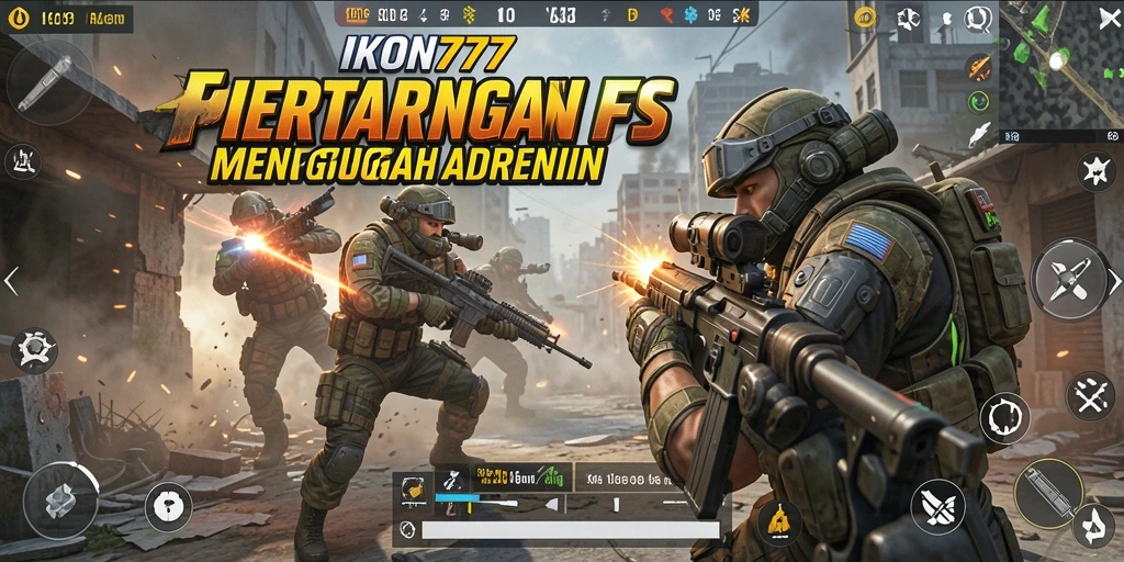 Tangkapan layar gameplay intens dari IKON777 di medan perang.
