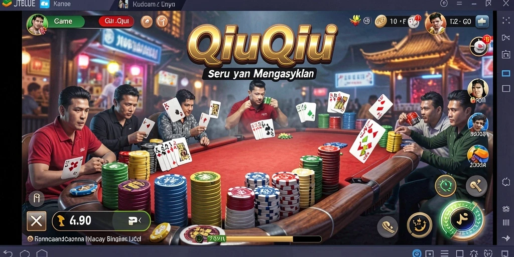 Tampilan menarik gameplay QiuQiu di JTBLUE.