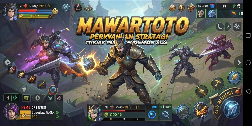 Tampilan gameplay <strong>MAWARTOTO</strong> menunjukkan pertarungan strategi yang mendebarkan.