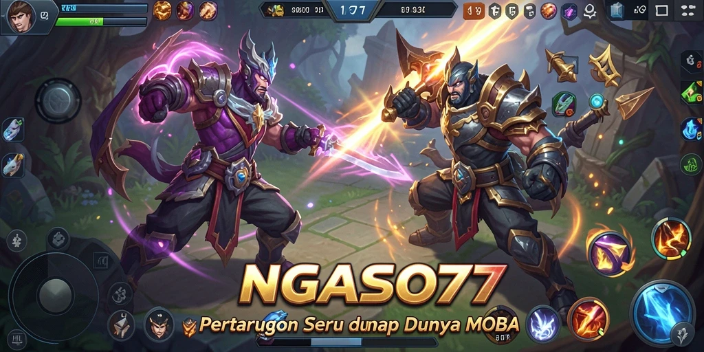 Gameplay seru di NGASO77 dengan pertarungan tim yang dinamis.
