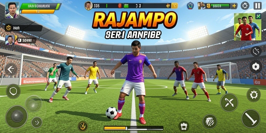 Tampilan gameplay menarik dalam permainan olahraga RAJAMPO.