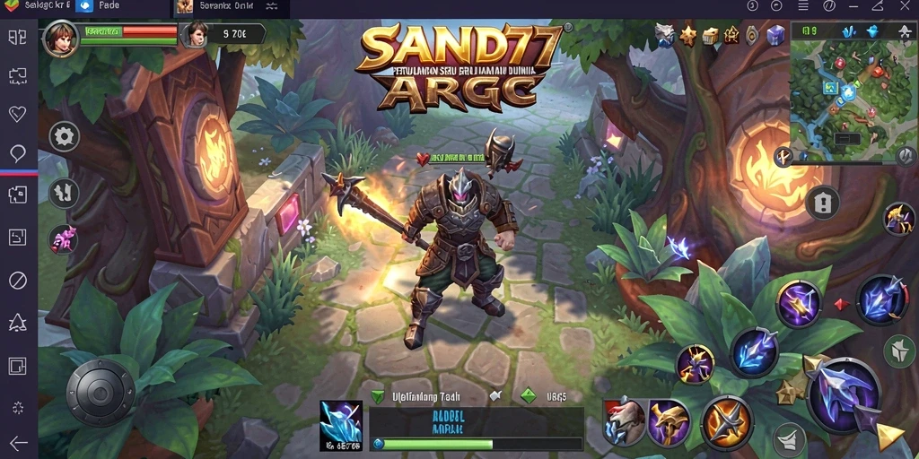 Screenshot SAND77 menampilkan aksi pertarungan mendebarkan dalam dunia ARPG.