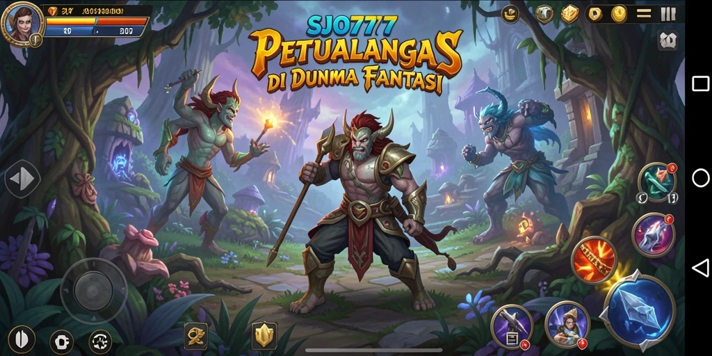Tampilan gameplay <strong>SJO777</strong> yang penuh aksi dan teka-teki menantang di dunia fantasi.